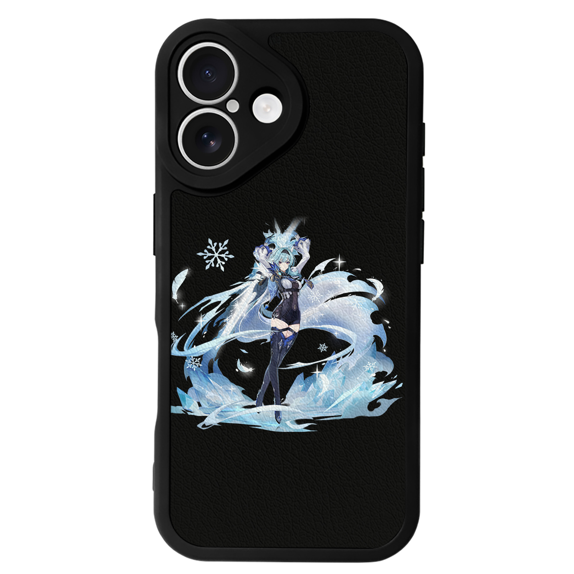 げんし神 优菈 ゆうら genshin Yūra 【iPhone 16シリーズ対応】シリコンスマホケース（レザー調） 材質：シリコン